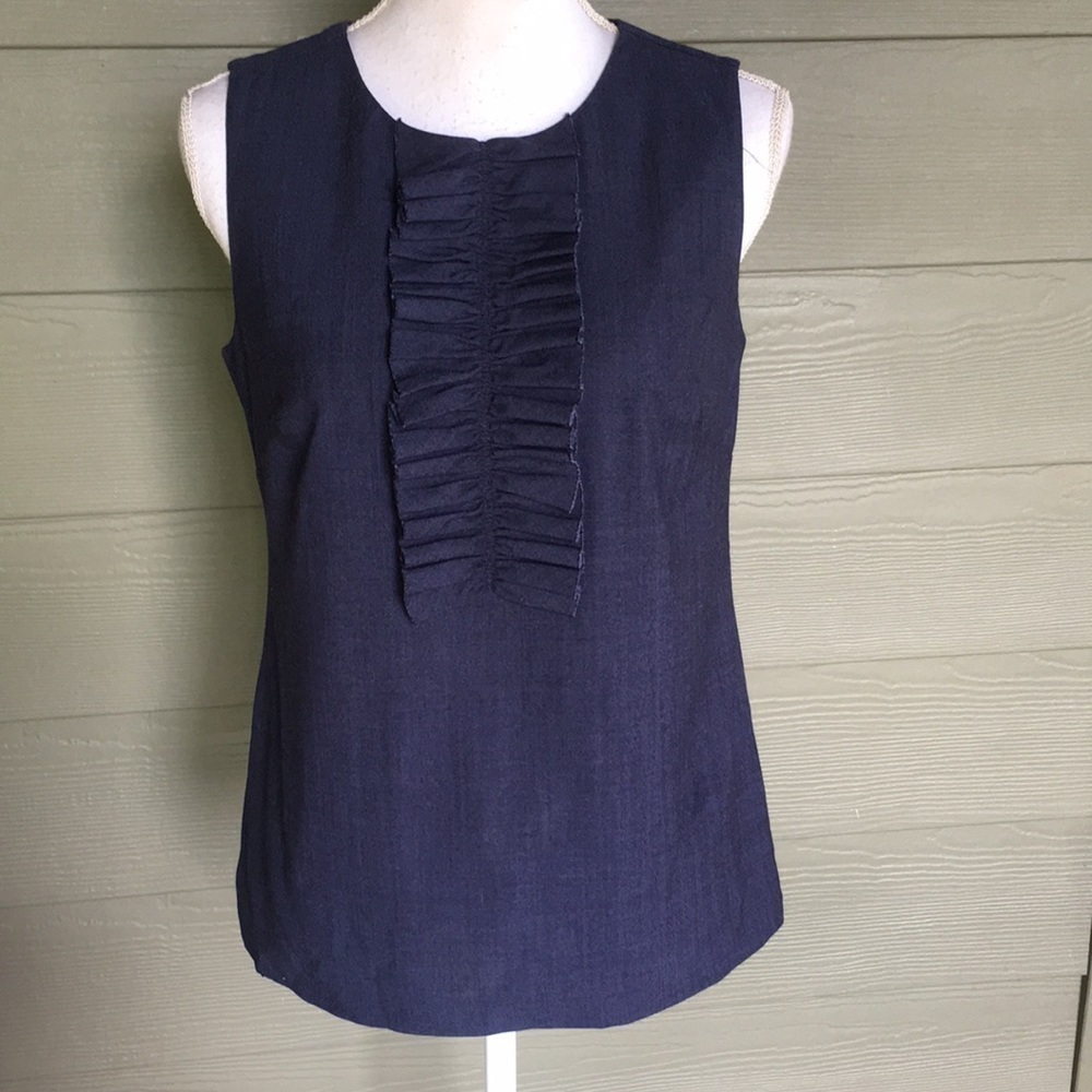 Banana Republic Wool Blend Sleeveless Ruffled Top